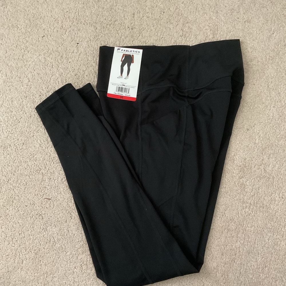 Fabletics Jet Black Active Leggings